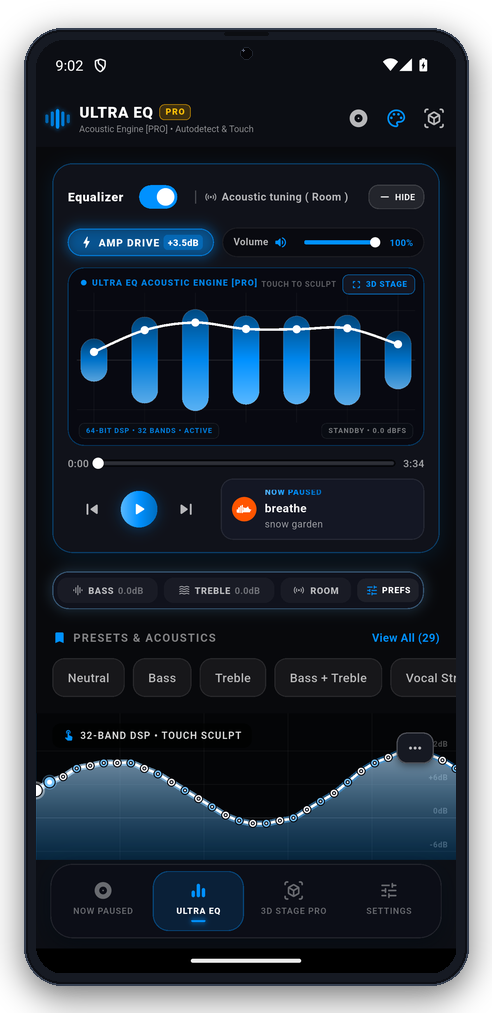 Ultra EQ Main Equalizer Console Mockup